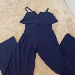 Navy flare jumpsuit